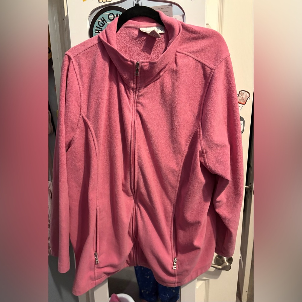 305- Lane Bryant Pink Full-Zip Fleece Jacket